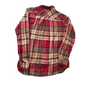 Columbia  Omni-Wick Plaid Flannel Shirt ‎ M Long Sleeve Button-Down Red & Beige